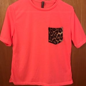 Pink Leopard Pocket Tee